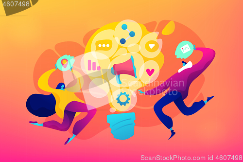 Image of Marketing concept vector illustration.