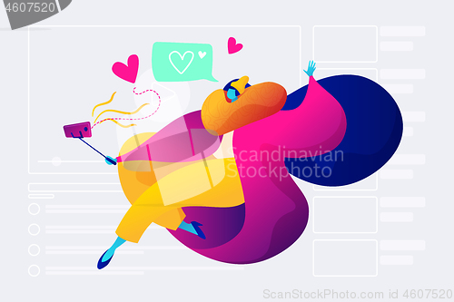 Image of Social media marketing concept vector illustration.