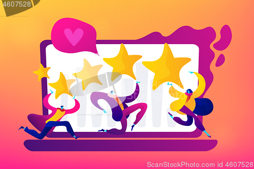 Image of Rating site concept vector illustration.