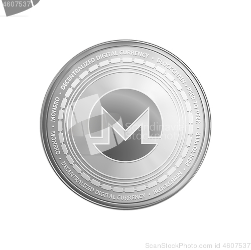 Image of Silver Monero coin symbol.