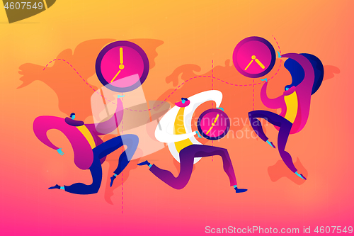 Image of Time zones concept vector illustration.