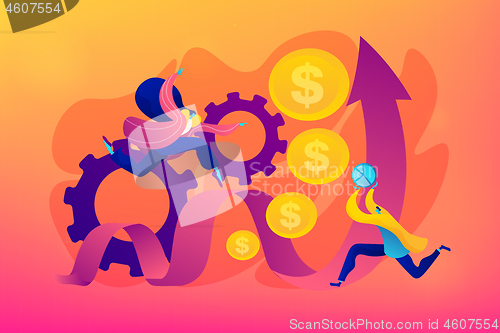 Image of Sales growth concept vector illustration.