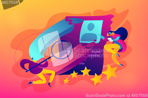 Image of Satisfaction and loyalty analysis concept vector illustration.