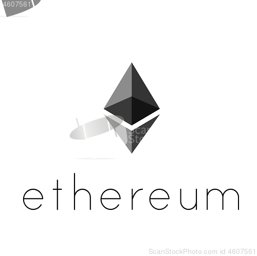 Image of Ethereum coin symbol logo.