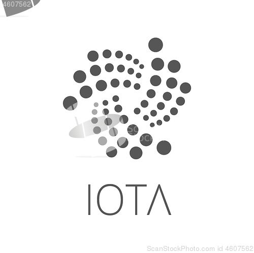 Image of IOTA coin symbol logo.