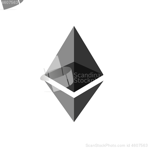 Image of Ethereum coin symbol logo.