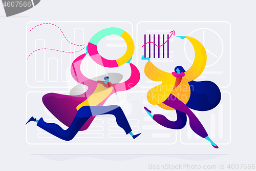 Image of Business Intelligence concept vector illustration.