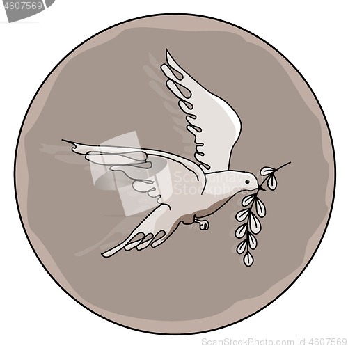 Image of dove with a branch
