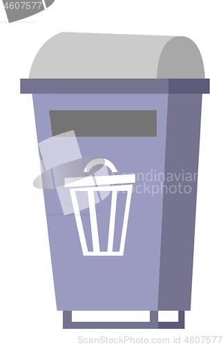 Image of Garbage bin vector cartoon illustration.