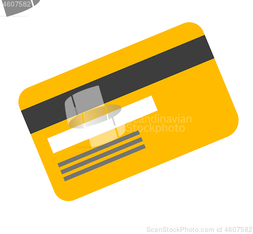 Image of Plastic gold card vector cartoon illustration.