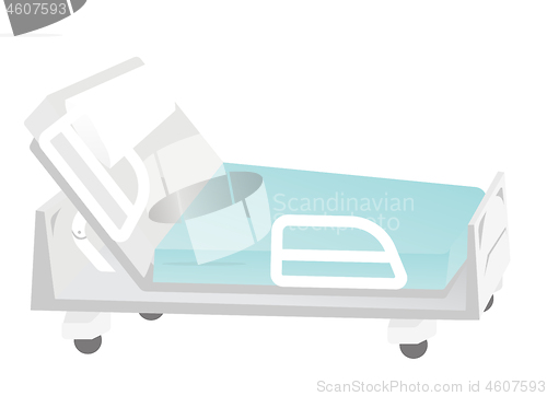 Image of Empty medical bed vector cartoon illustration.