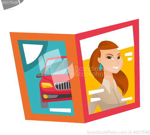 Image of Fashion magazine vector cartoon illustration.