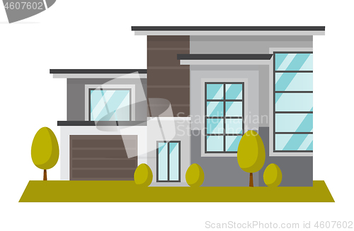 Image of Residential building vector cartoon illustration.