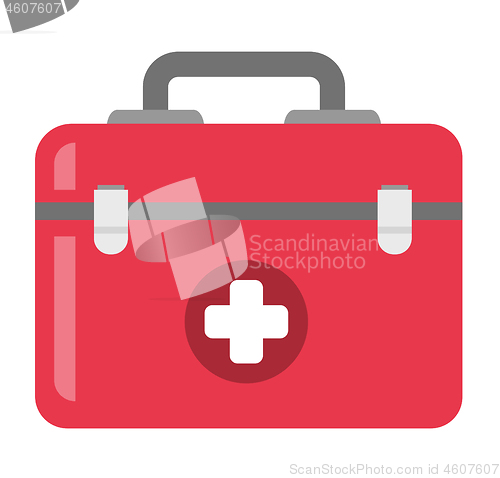 Image of First aid kit vector cartoon illustration.