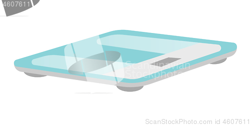 Image of Bathroom weight scale vector cartoon illustration.