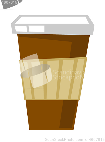 Image of Disposable coffee cup vector cartoon illustration.