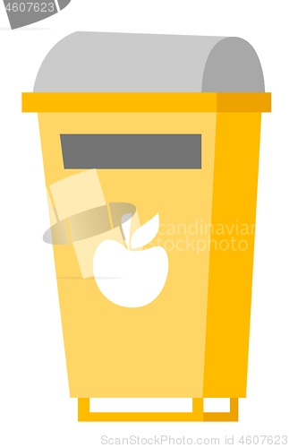 Image of Rubbish bin for food waste vector illustration.