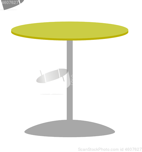 Image of Round table vector cartoon illustration.