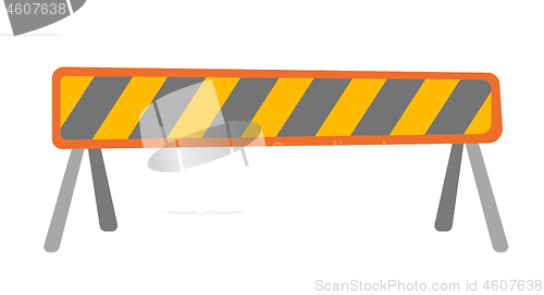 Image of Road barrier vector cartoon illustration.