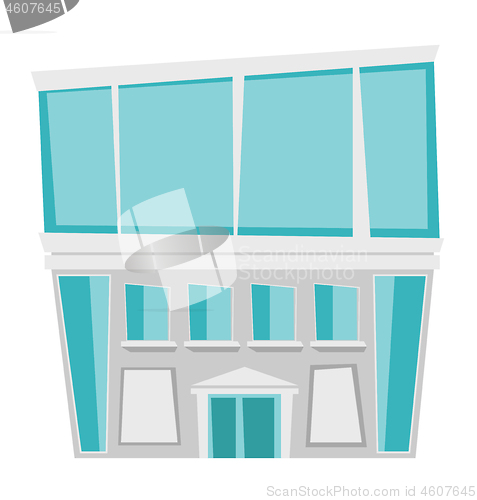 Image of Building with entrance vector cartoon illustration