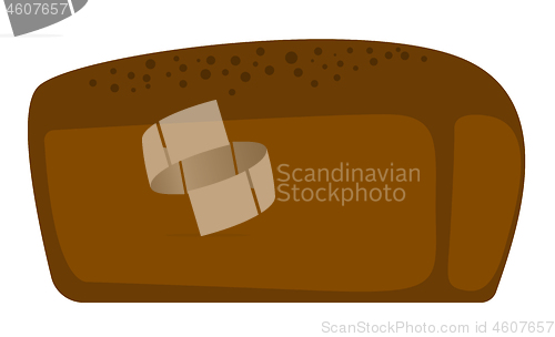 Image of Fresh black bread vector cartoon illustration.