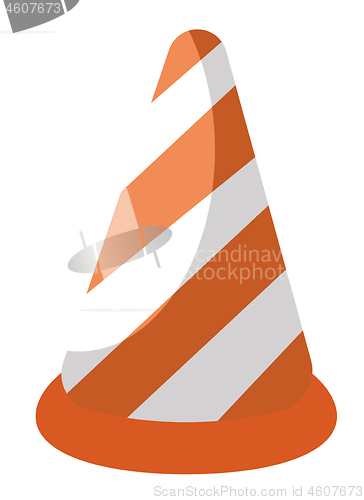 Image of Traffic cone vector cartoon illustration.