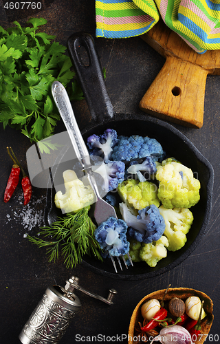 Image of Coloured cauliflowers 