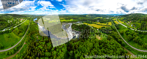 Image of Ristafallet waterfall in the western part of Jamtland, Sweden.