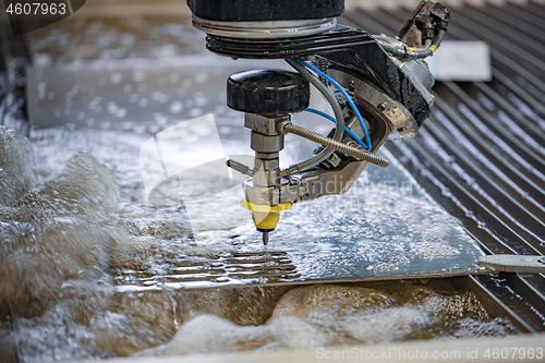 Image of CNC water jet cutting machine