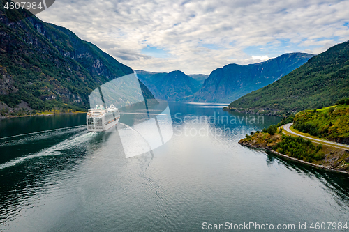 Image of Cruise Liners On Hardanger fjorden