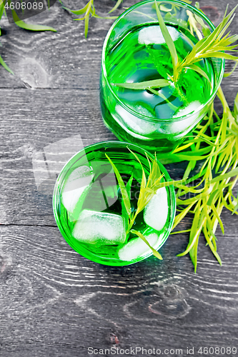 Image of Lemonade Tarragon in two glasses on board top