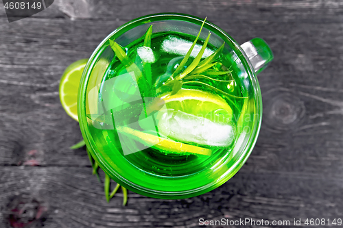 Image of Lemonade Tarragon in goblet on board top