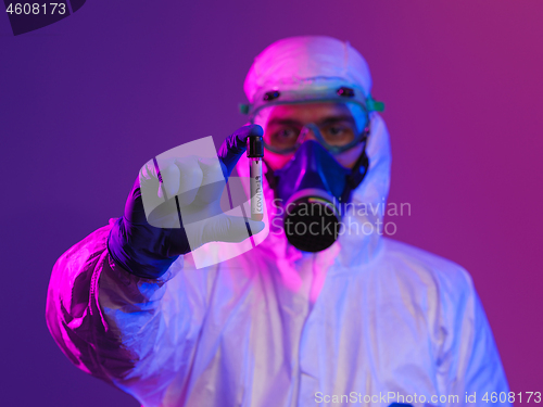 Image of Coronavirus, Doctor holding positive covid-19 virus Blood Sample