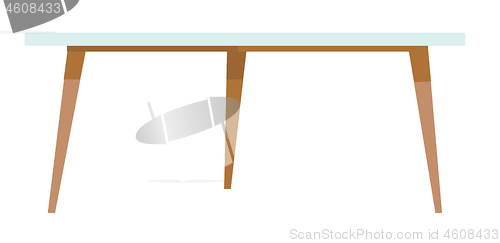 Image of White coffee table vector cartoon illustration.