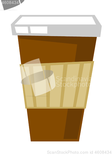 Image of Disposable coffee cup vector cartoon illustration.