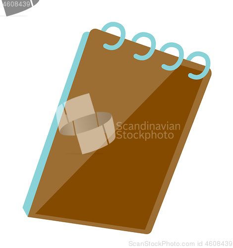 Image of Notepad with ring binder vector illustration.