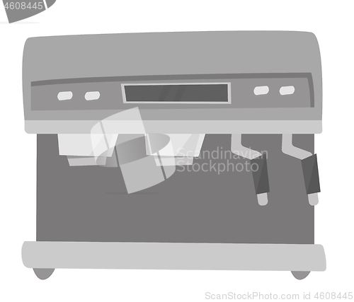 Image of Modern coffee machine vector cartoon illustration.