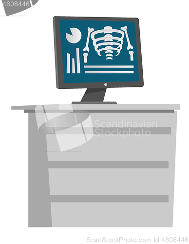 Image of X-ray image vector cartoon illustration.