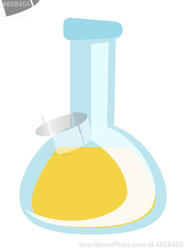 Image of Glass laboratory flask vector cartoon illustration