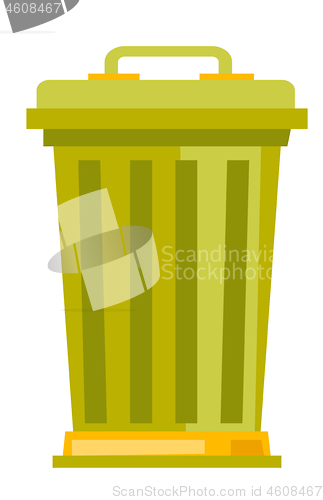 Image of Rubbish bin vector cartoon illustration.