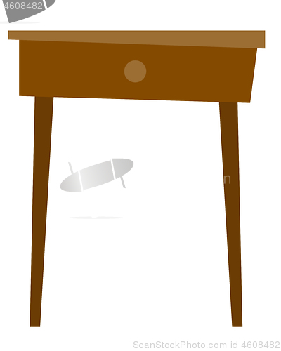 Image of Bedside table vector cartoon illustration.