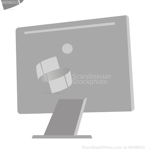 Image of Computer monitor vector cartoon illustration.