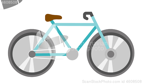 Image of Blue bicycle vector cartoon illustration.