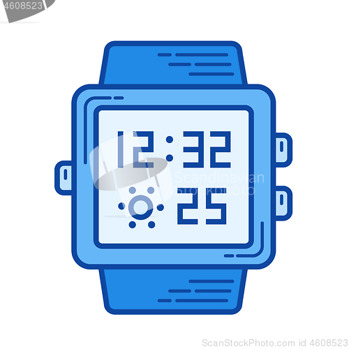 Image of Smartwatch line icon.