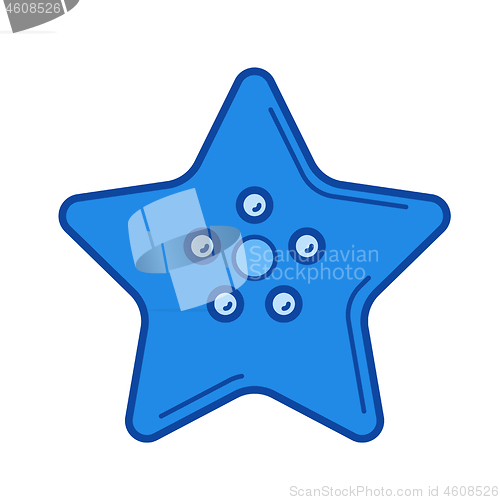 Image of Starfish line icon.