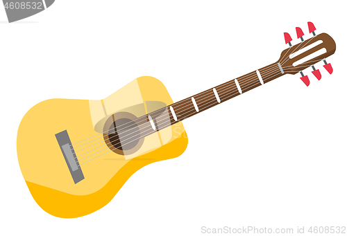 Image of Classical acoustic guitar vector illustration.