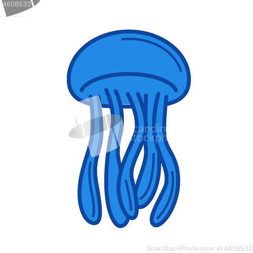 Image of Jellyfish line icon.