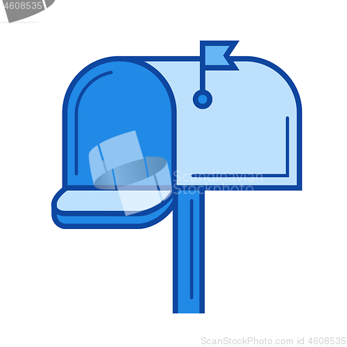 Image of Mail box line icon.