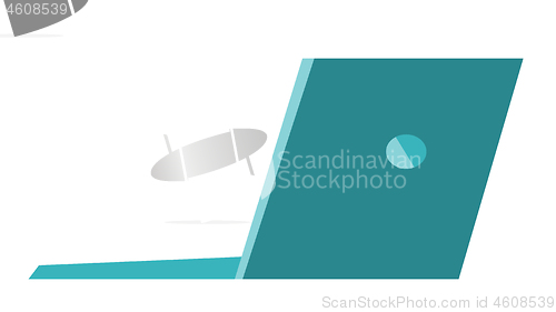 Image of Laptop vector cartoon illustration.