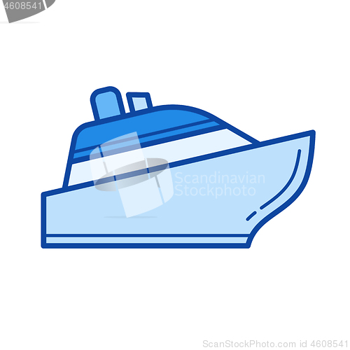 Image of Cruise ship line icon.